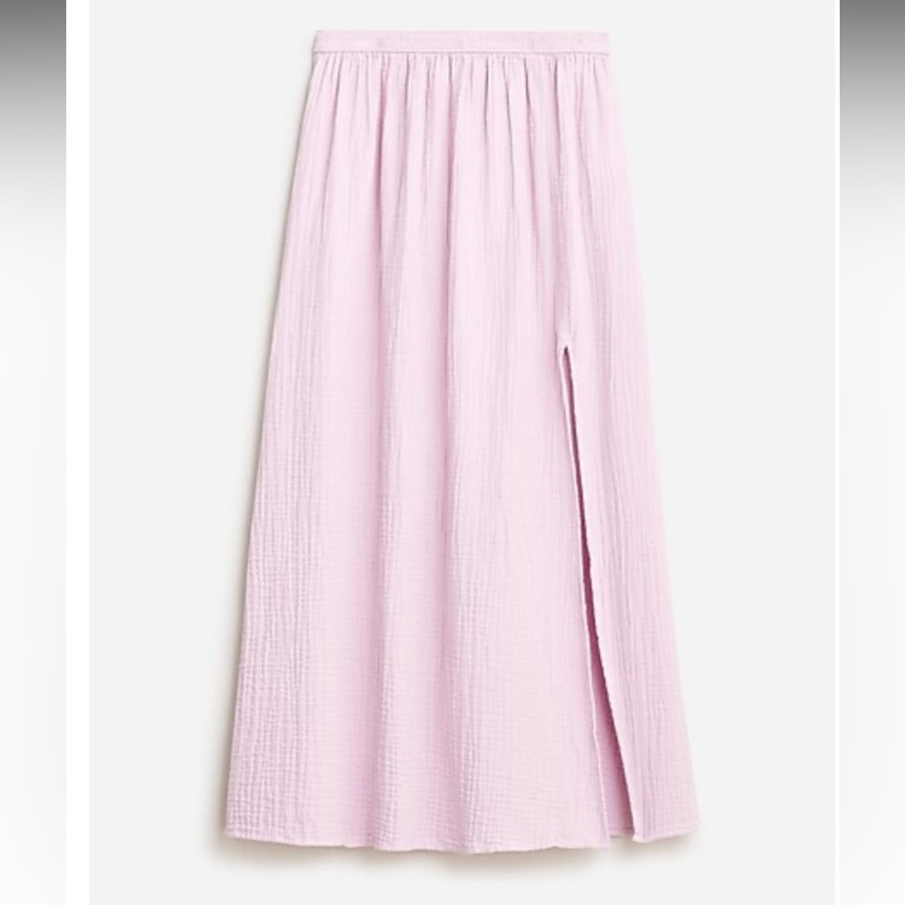 J. Crew Side-slit soft gauze maxi skirt 2XL Pale Orchid